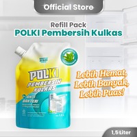 POLKI REFIL PEMBERSIH KULKAS 1.5L - KEMASAN ISI ULANG PRAKTIS ANTI TUMPAH FOOD SAFE